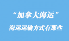 加拿大海運運輸方式有那些，多少天到加拿大？