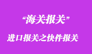 進口報關之快件報關