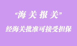 經(jīng)海關(guān)批準可接受擔保的范圍
